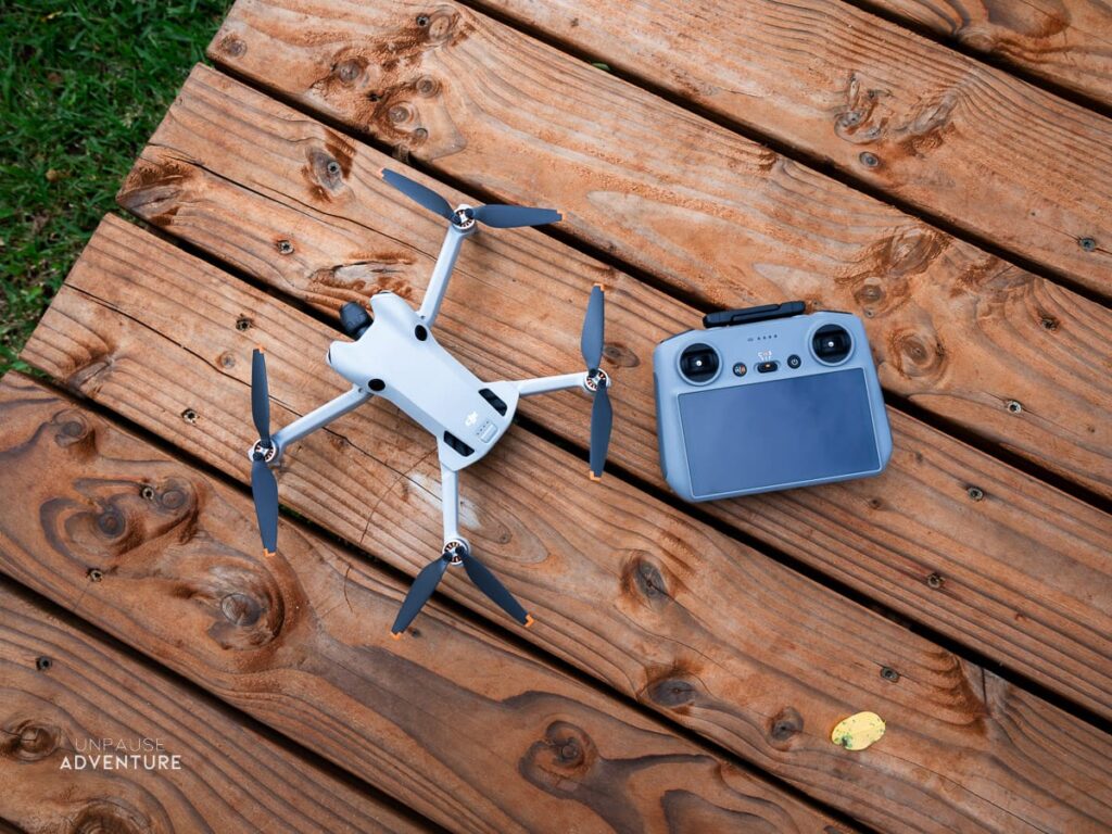 DJI mini 4 pro drone on deck
