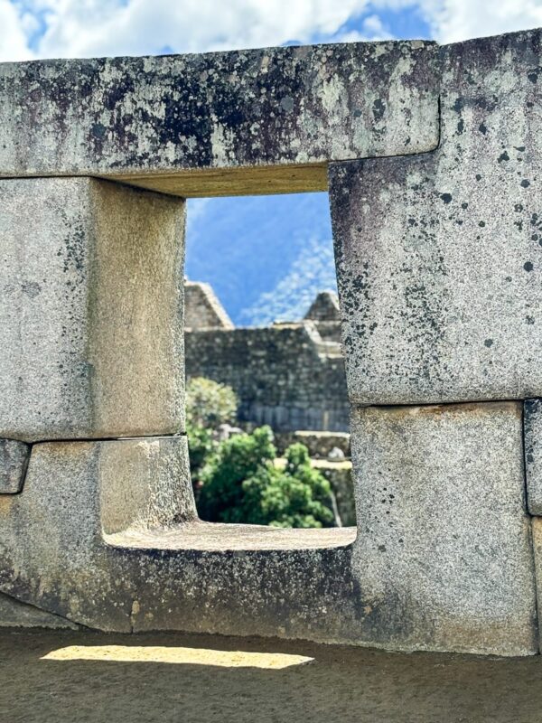 window at Machu Picchu